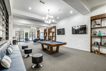 Clubroom with billiards & cafe bar